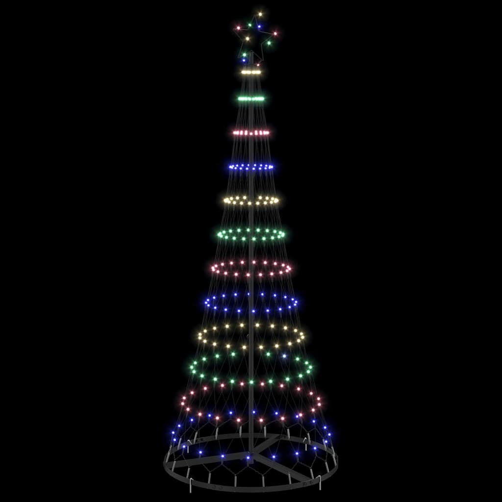 VidaXL LED Kerstboom met 230 LED Multikleur 184.5 cm Metaal