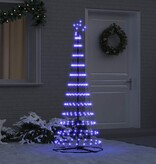 VidaXL LED Kerstboom met 230 LED met standaard Blauw 184.5 cm Metaal