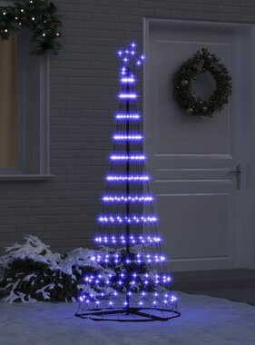 VidaXL LED Kerstboom met 230 LED met standaard Blauw 184.5 cm Metaal