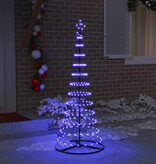 VidaXL LED Kerstboom met 230 LED met standaard Blauw 184.5 cm Metaal