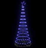 VidaXL LED Kerstboom met 230 LED met standaard Blauw 184.5 cm Metaal