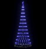 VidaXL LED Kerstboom met 230 LED met standaard Blauw 184.5 cm Metaal