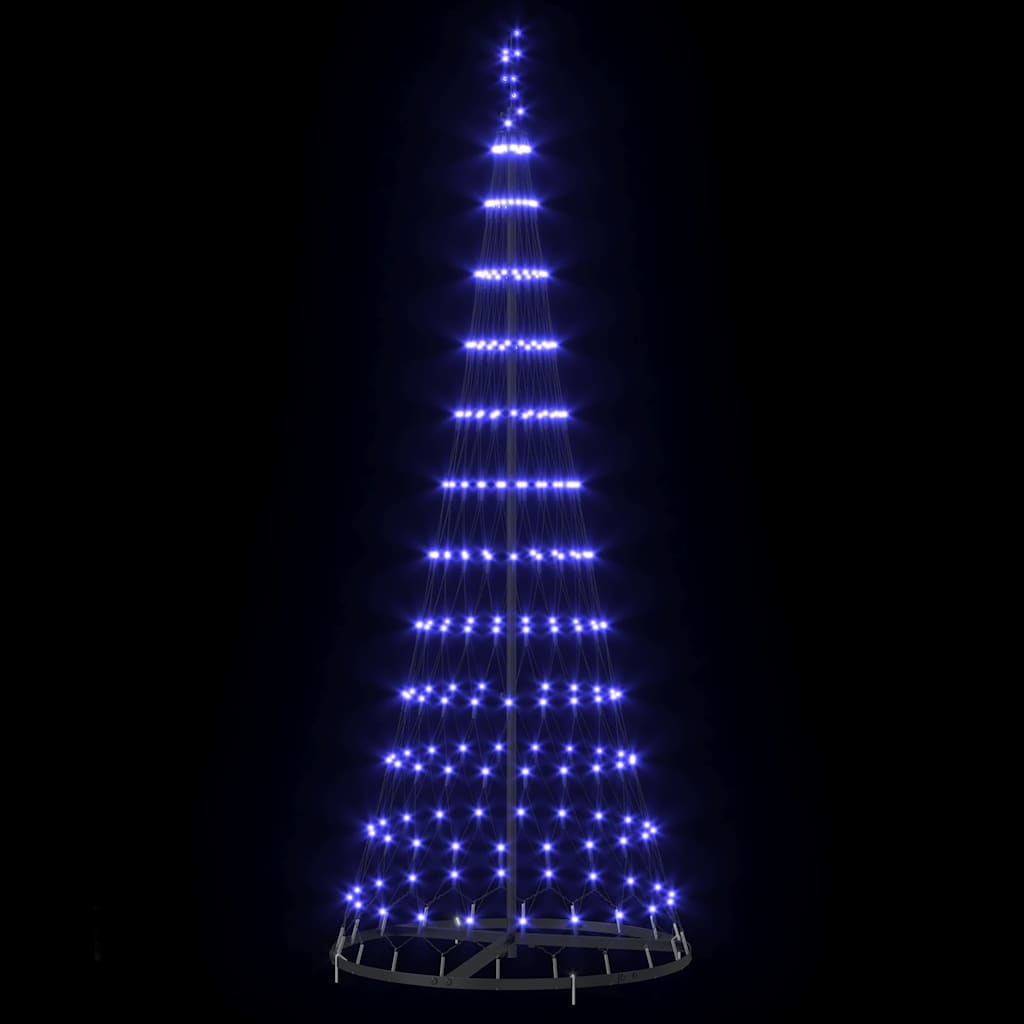 VidaXL LED Kerstboom met 230 LED met standaard Blauw 184.5 cm Metaal
