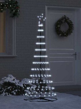 VidaXL LED Kerstboom met 230 LED met standaard Koudwit 184.5 cm Metaal