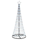 VidaXL LED Kerstboom met 230 LED met standaard Koudwit 184.5 cm Metaal