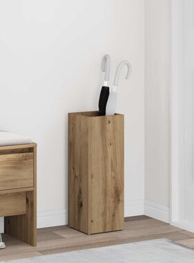 VidaXL Paraplu Standaard Artisan Eiken 20 x 20 x 55,5 cm Bewerkt hout