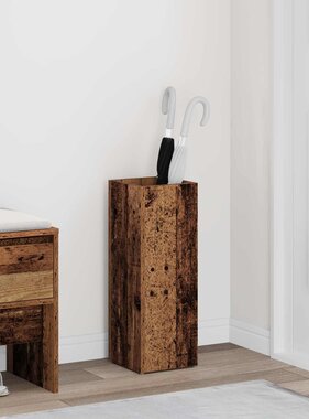 VidaXL Paraplu Standaard Oudhout 20 x 20 x 55,5 cm Bewerkt hout
