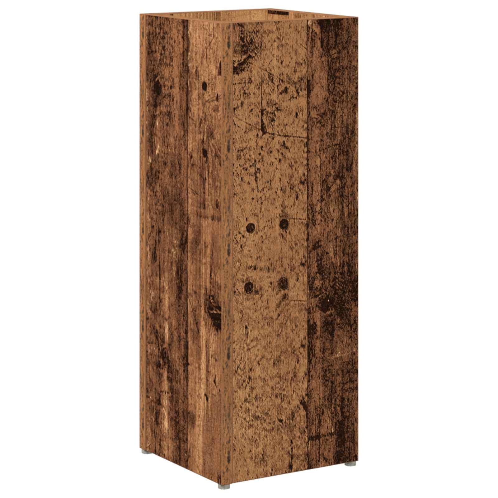 VidaXL Paraplu Standaard Oudhout 20 x 20 x 55,5 cm Bewerkt hout