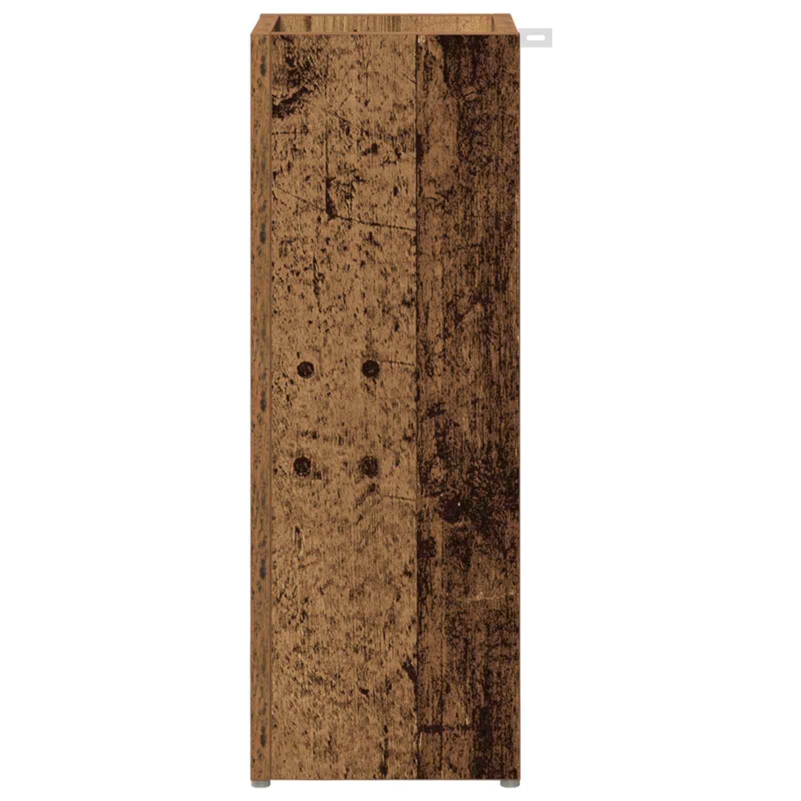 VidaXL Paraplu Standaard Oudhout 20 x 20 x 55,5 cm Bewerkt hout