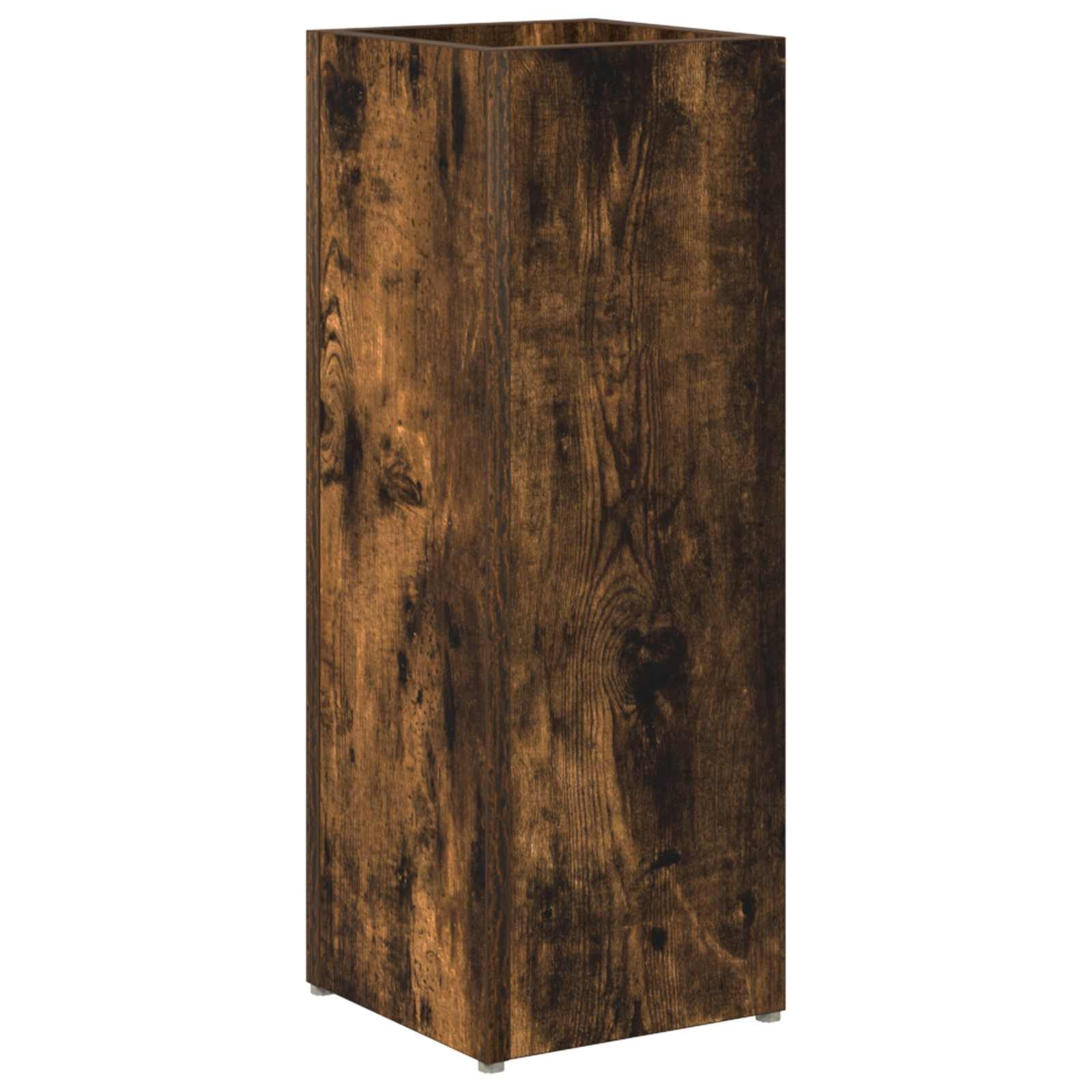 VidaXL Paraplu Standaard Gerookt eiken 20 x 20 x 55,5 cm Bewerkt hout