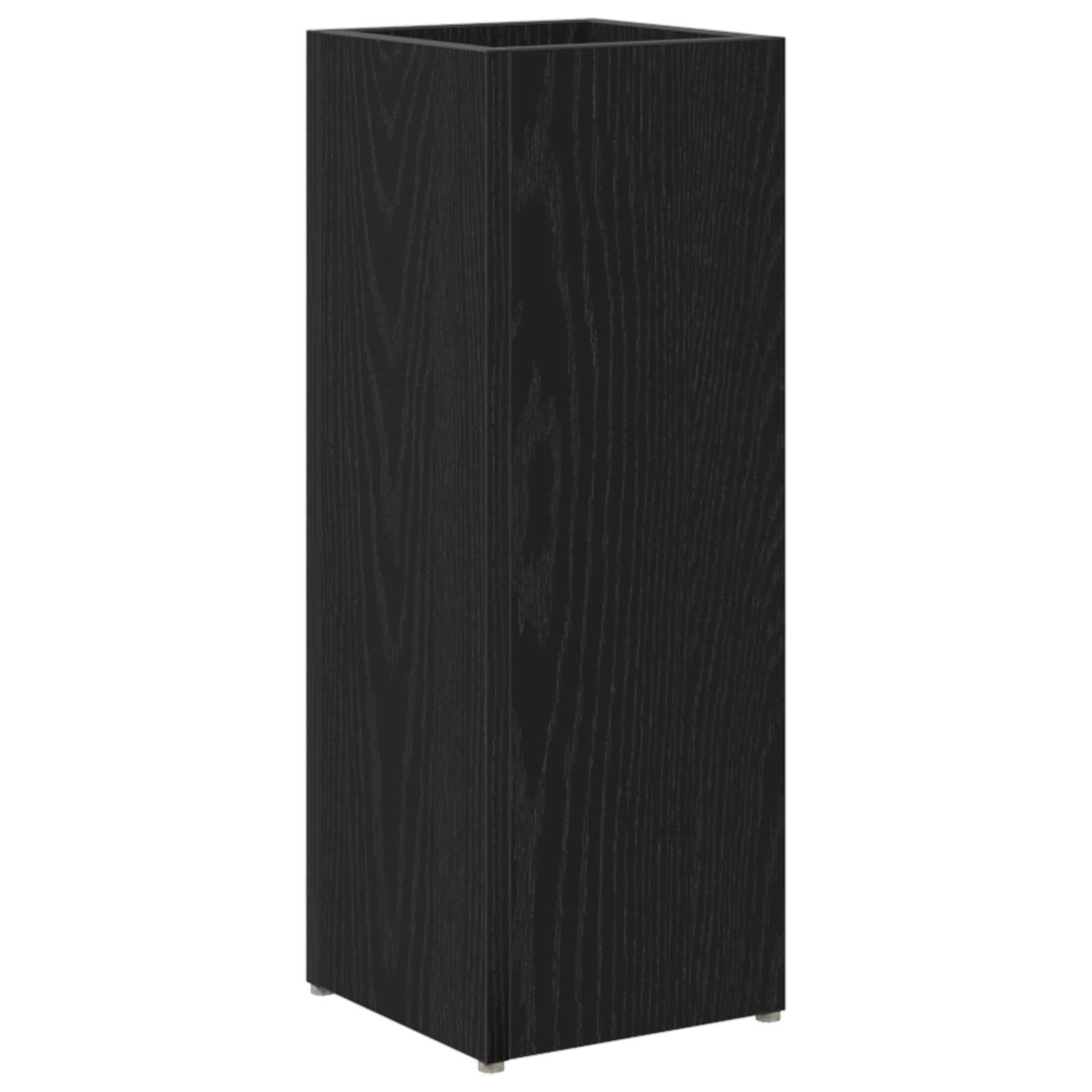 VidaXL Paraplu Standaard Zwart Eiken 20 x 20 x 55,5 cm Bewerkt hout