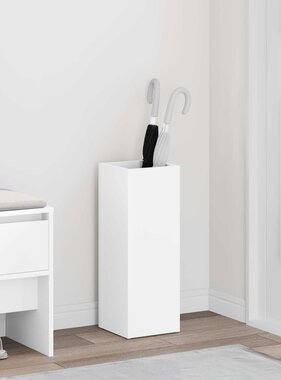 VidaXL Paraplu Standaard met opslag Wit 20 x 20 x 55,5 cm Bewerkt hout