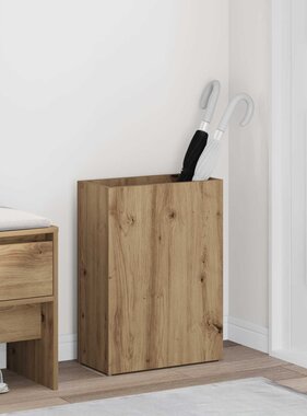 VidaXL Paraplu Standaard Artisan Eiken 40 x 20 x 55,5 cm Bewerkt hout