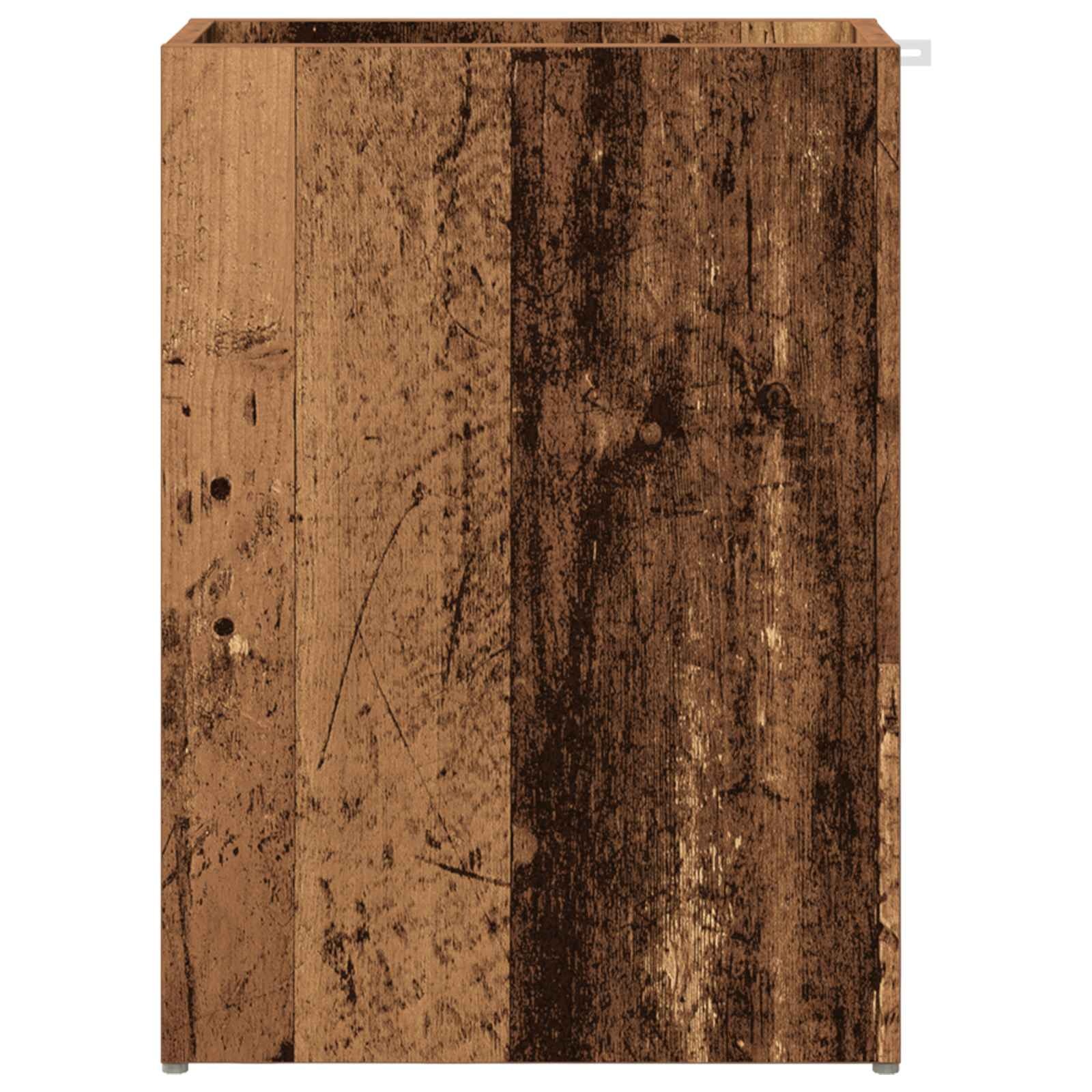 VidaXL Paraplu Standaard Oudhout 40 x 20 x 55,5 cm Bewerkt hout