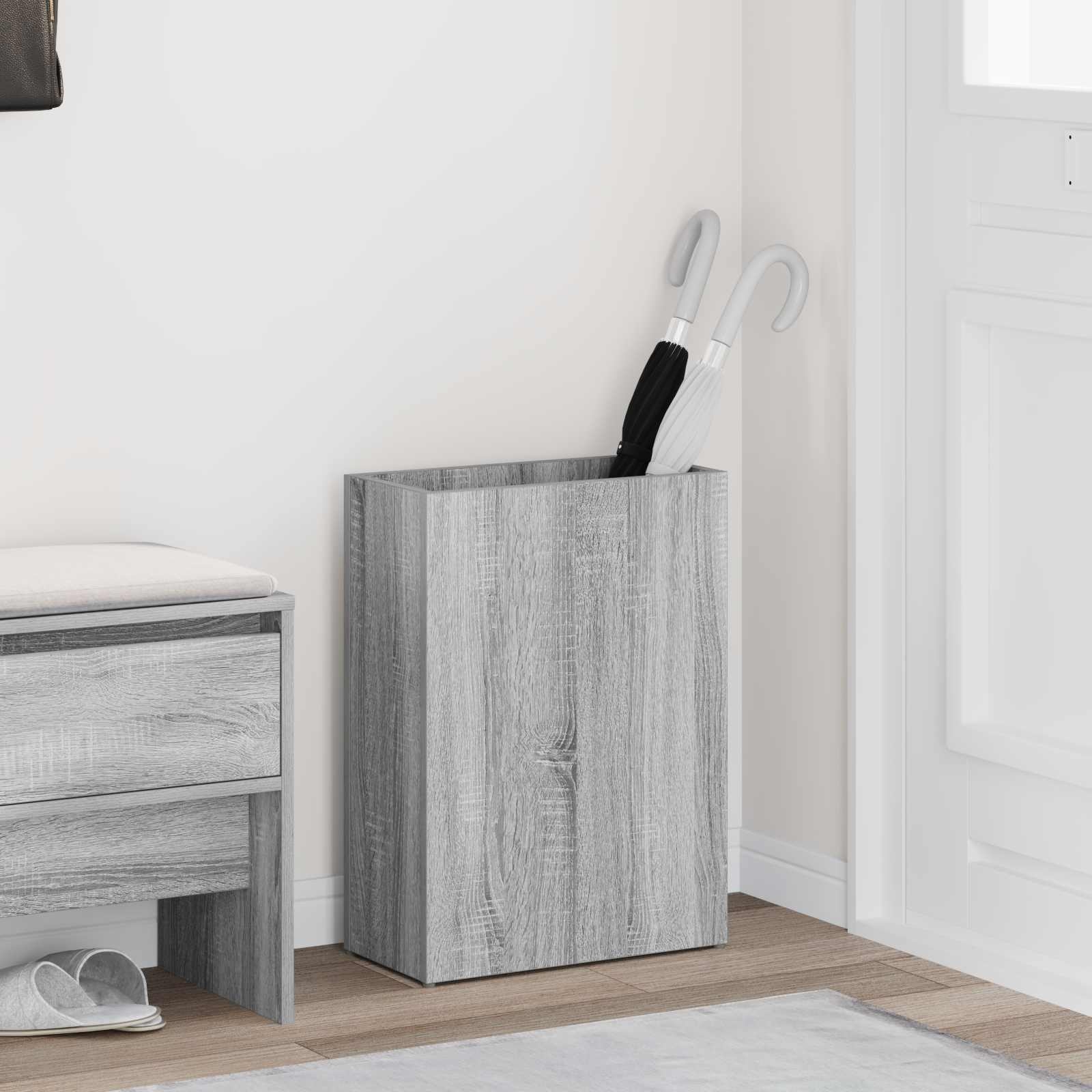 VidaXL Paraplu Standaard Grijs Sonoma 40 x 20 x 55,5 cm Bewerkt hout