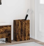 VidaXL Paraplu Standaard Gerookt eiken 40 x 20 x 55,5 cm Bewerkt hout