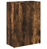 VidaXL Paraplu Standaard Gerookt eiken 40 x 20 x 55,5 cm Bewerkt hout