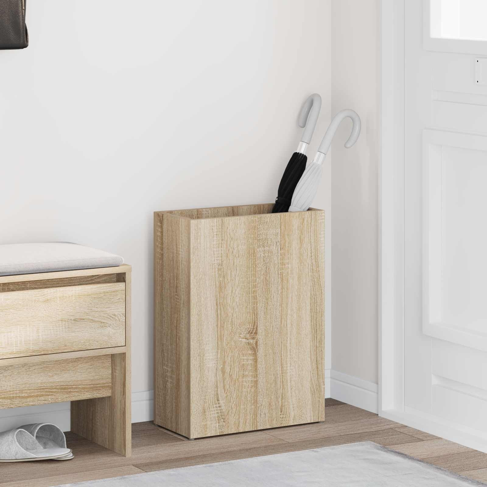 VidaXL Paraplu Standaard Sonoma Eiken 40 x 20 x 55,5 cm Bewerkt hout