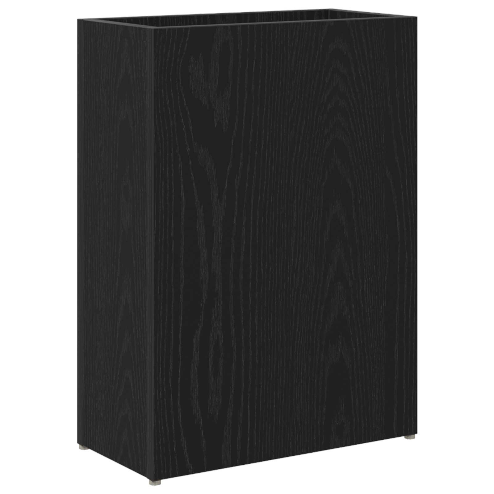VidaXL Paraplu Standaard Zwart Eiken 40 x 20 x 55,5 cm Bewerkt hout