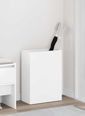 VidaXL Paraplu Standaard met opslag Wit 40 x 20 x 55,5 cm Bewerkt hout