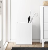 VidaXL Paraplu Standaard met opslag Wit 40 x 20 x 55,5 cm Bewerkt hout