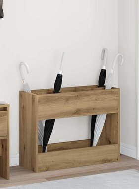 VidaXL Paraplu Standaard Artisan Eiken 65 x 24 x 50 cm Bewerkt hout
