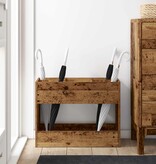 VidaXL Paraplu Standaard Oudhout 65 x 24 x 50 cm Bewerkt hout