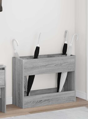 VidaXL Paraplu Standaard Grijs Sonoma 65 x 24 x 50 cm Bewerkt hout