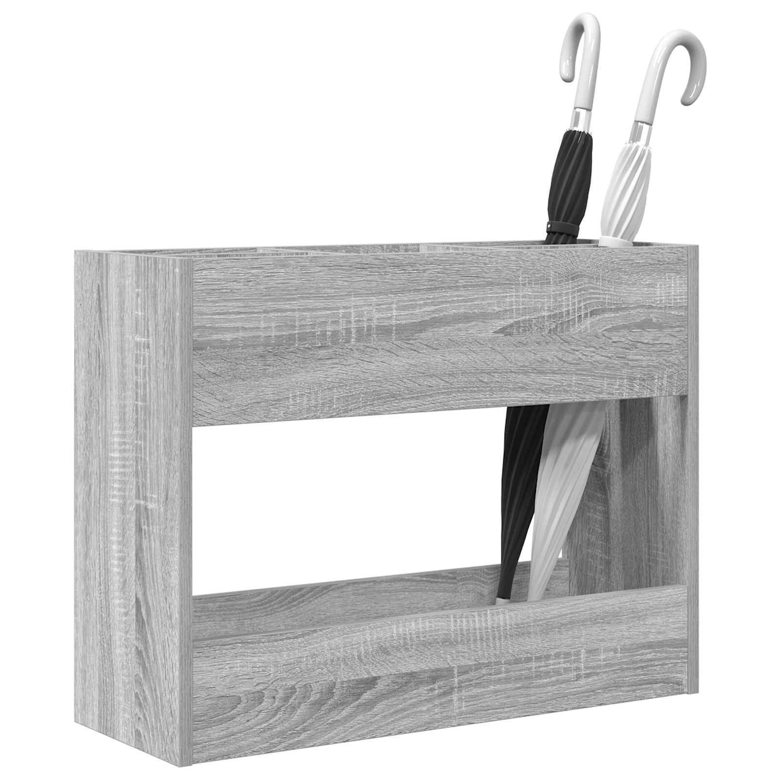 VidaXL Paraplu Standaard Grijs Sonoma 65 x 24 x 50 cm Bewerkt hout