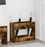 VidaXL Paraplu Standaard Gerookt eiken 65 x 24 x 50 cm Bewerkt hout