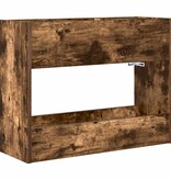 VidaXL Paraplu Standaard Gerookt eiken 65 x 24 x 50 cm Bewerkt hout