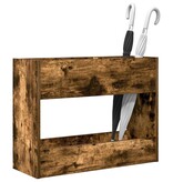 VidaXL Paraplu Standaard Gerookt eiken 65 x 24 x 50 cm Bewerkt hout