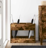 VidaXL Paraplu Standaard Gerookt eiken 65 x 24 x 50 cm Bewerkt hout