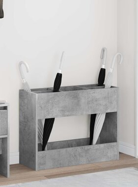 VidaXL Paraplu Standaard Beton Grijs 65 x 24 x 50 cm Bewerkt hout