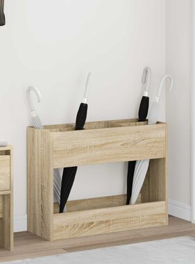VidaXL Paraplu Standaard Sonoma Eiken 65 x 24 x 50 cm Bewerkt hout