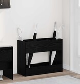 VidaXL Paraplu Standaard Zwart Eiken 65 x 24 x 50 cm Bewerkt hout