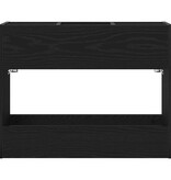 VidaXL Paraplu Standaard Zwart Eiken 65 x 24 x 50 cm Bewerkt hout