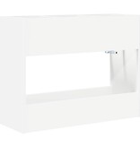 VidaXL Paraplu Standaard met opslag Wit 65 x 24 x 50 cm Bewerkt hout