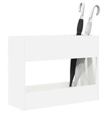 VidaXL Paraplu Standaard met opslag Wit 65 x 24 x 50 cm Bewerkt hout
