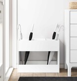 VidaXL Paraplu Standaard met opslag Wit 65 x 24 x 50 cm Bewerkt hout