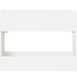 VidaXL Paraplu Standaard met opslag Wit 65 x 24 x 50 cm Bewerkt hout