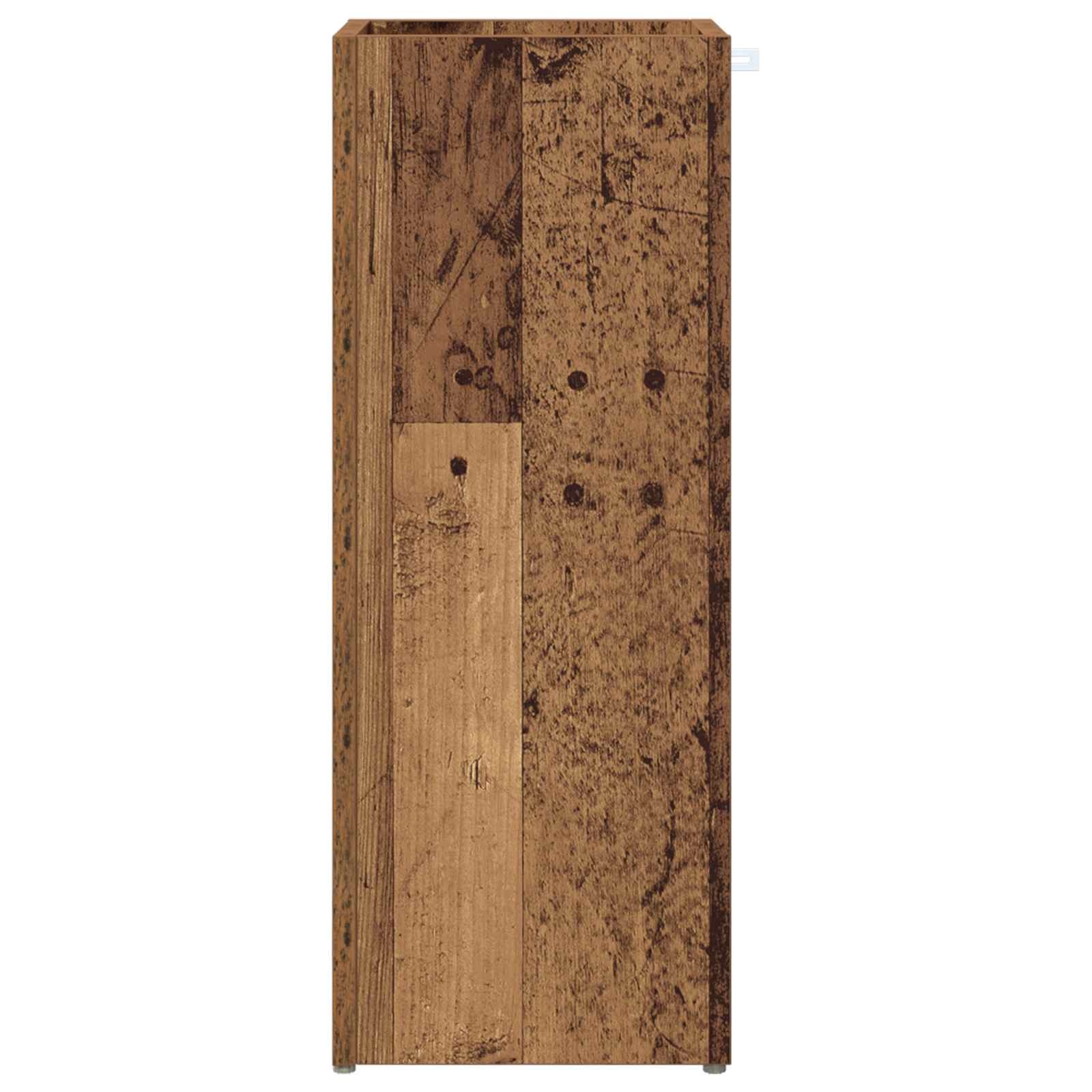 VidaXL Paraplu Standaard Oudhout 25 x 24,5 x 64 cm Bewerkt hout