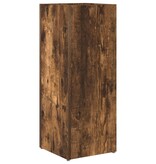 VidaXL Paraplu Standaard Gerookt eiken 25 x 24,5 x 64 cm Bewerkt hout
