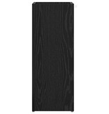 VidaXL Paraplu Standaard Zwart Eiken 25 x 24,5 x 64 cm Bewerkt hout