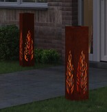 VidaXL Solar LED Pad Licht 2 pcs Cortenstaal Cortenstaal