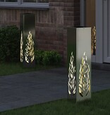 VidaXL Solar LED Pad Licht 2 pcs Gegalvaniseerd Gegalvaniseerd