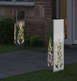 VidaXL Solar LED Pad Licht 2 pcs Roestvrij staal Roestvrij staal