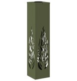 VidaXL Solar LED Pad Licht 2 pcs Olijf Groen Koudgewalst staal