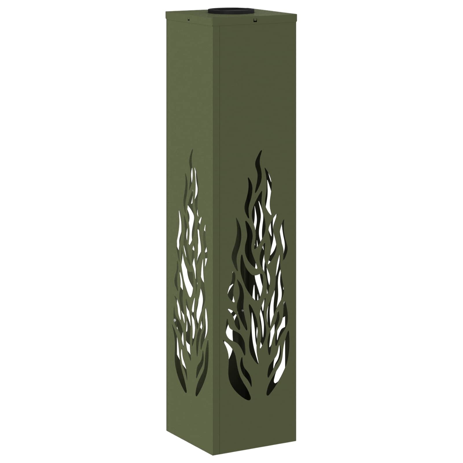 VidaXL Solar LED Pad Licht 2 pcs Olijf Groen Koudgewalst staal