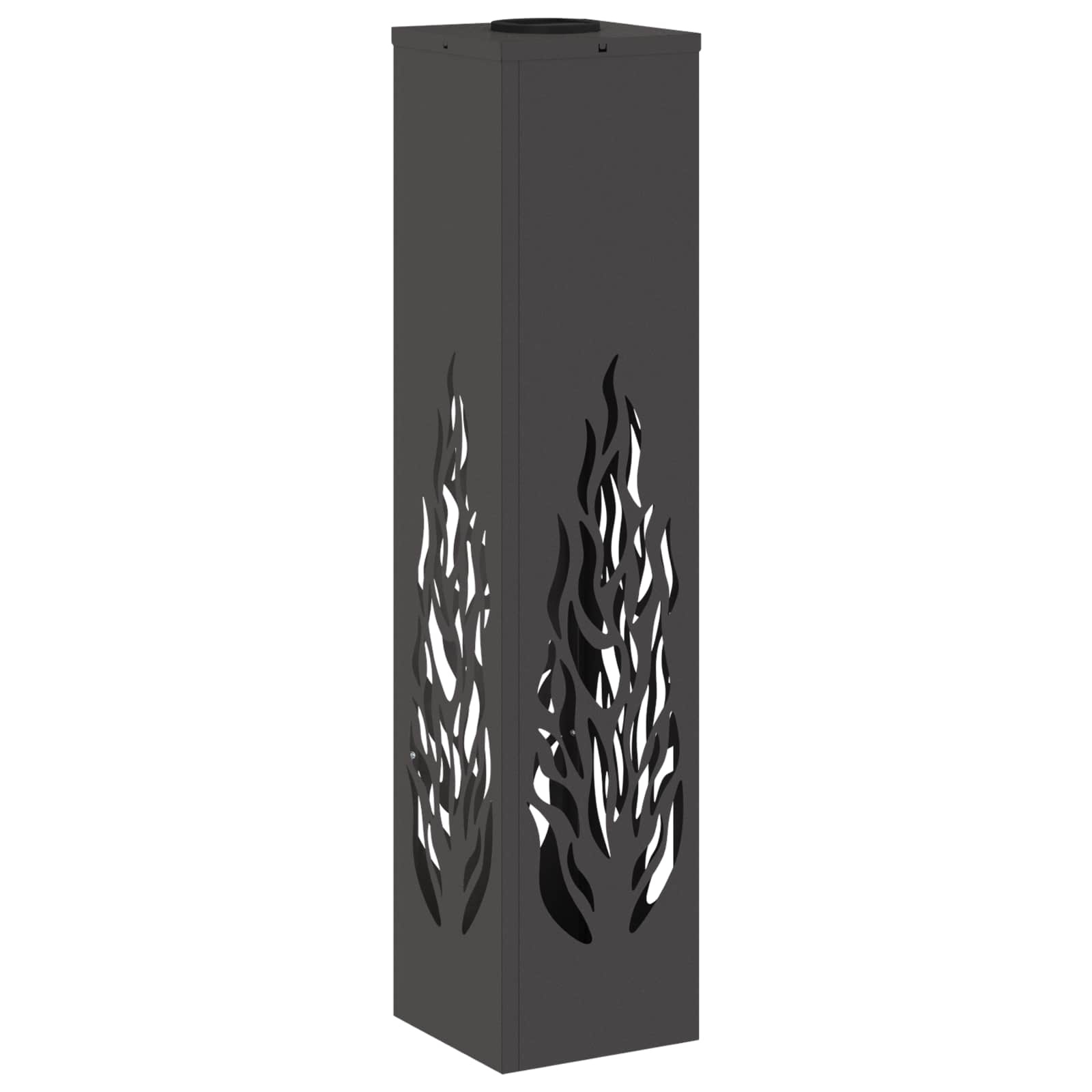 VidaXL Solar LED Pad Licht 2 pcs Zwart Koudgewalst staal